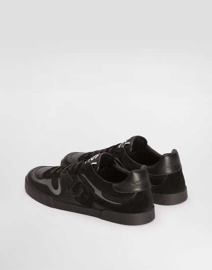 Portofino Calfskin Sneakers in Black M Shape