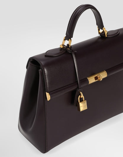 Marlene Handbag Palmellato Calfskin Bordeaux Vintage Brass-Toned Hardware