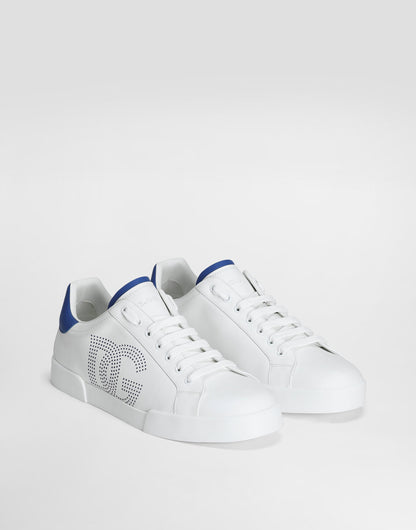 Strobel Portofino Light Men's Calfskin Sneakers White Blue