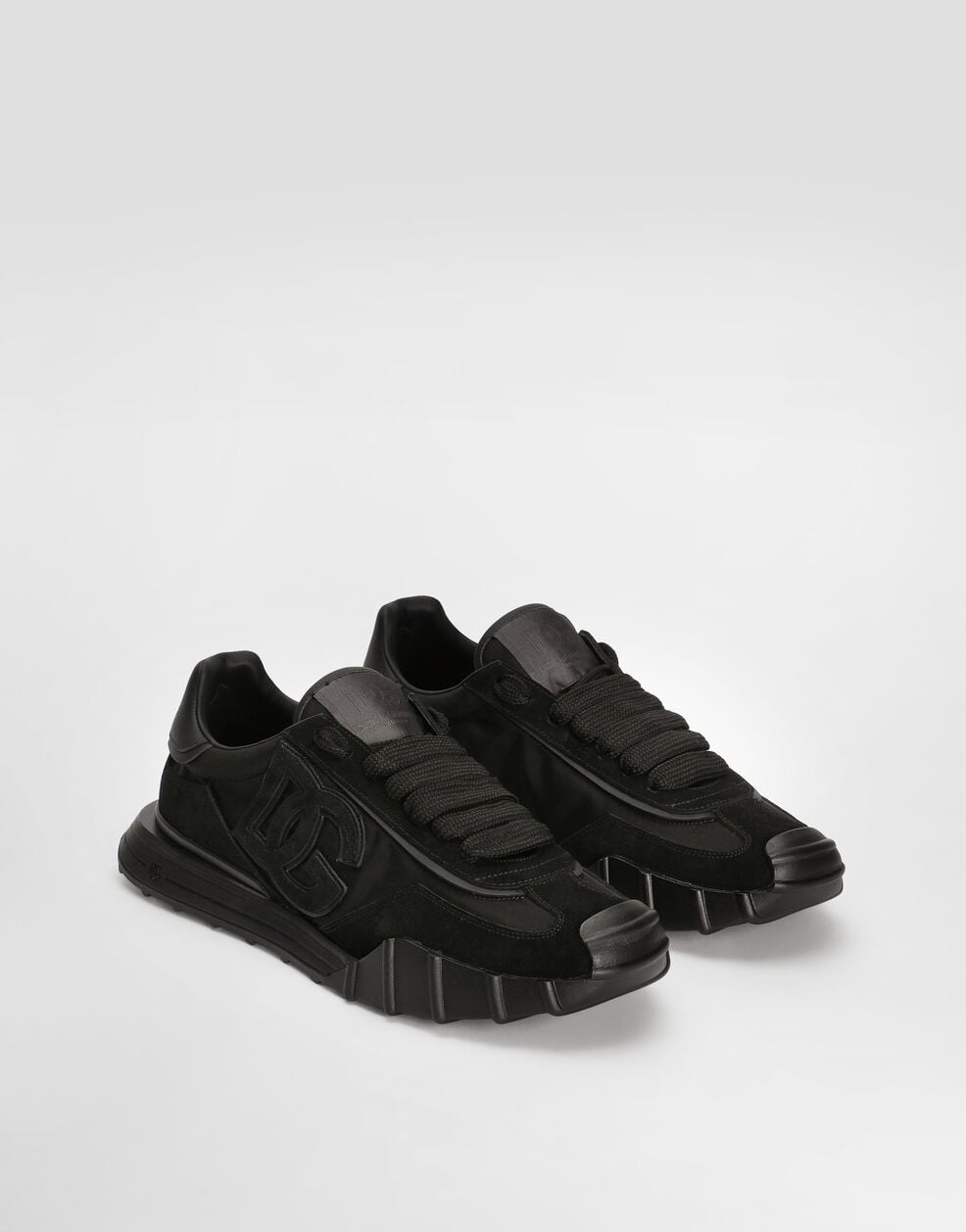 DG Athletic Sneakers in Fabric and Calfskin Black