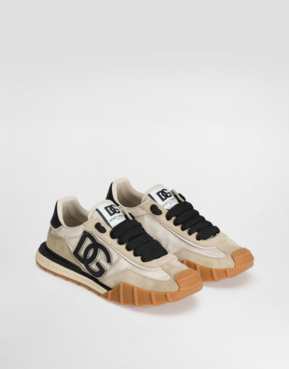 DG Athletic Fabric Sneakers with Leather Accents Made in Italy