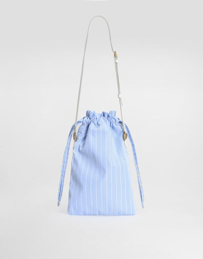 Essenza Bag Striped Poplin Blue Vintage Brass Hardware
