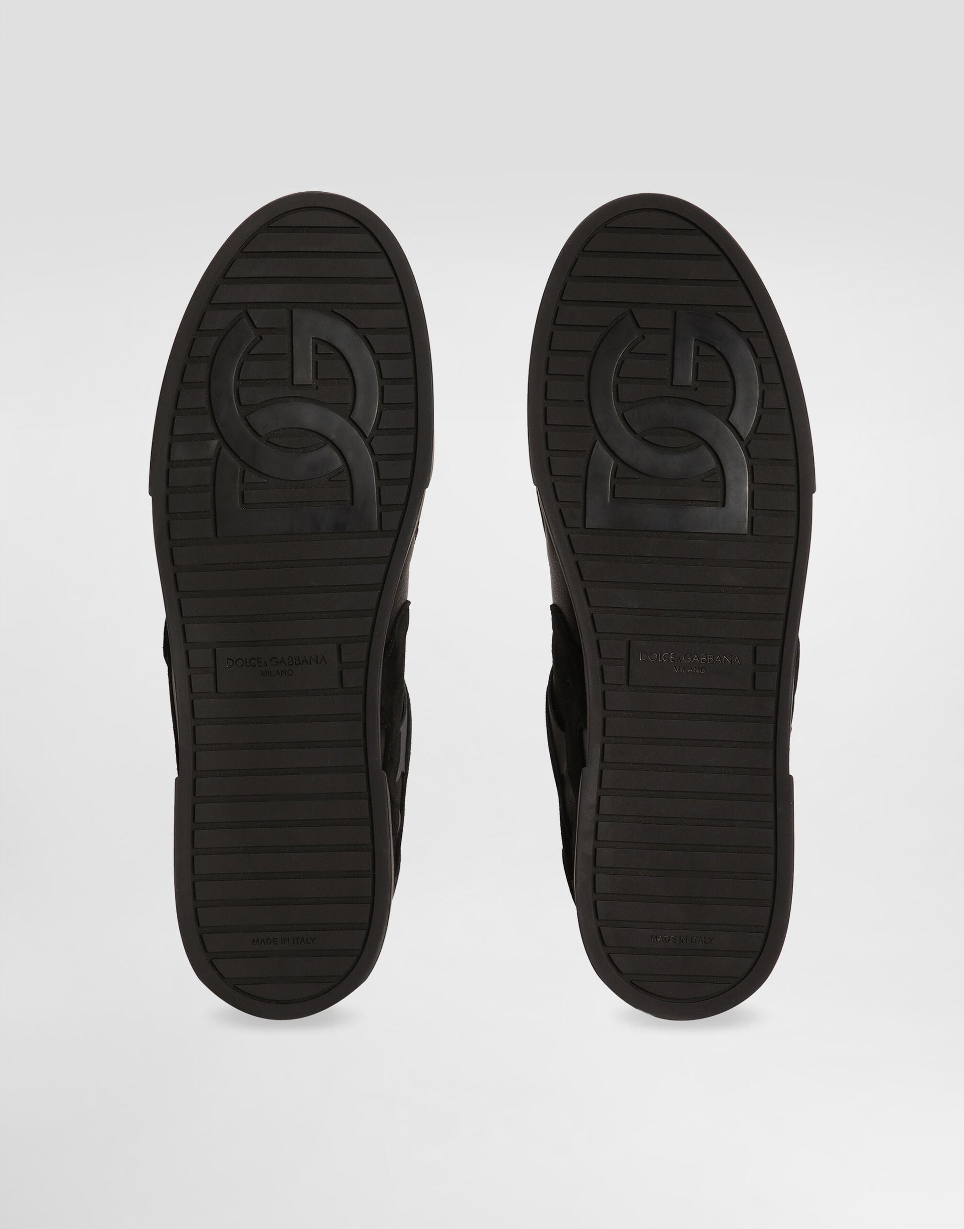 Portofino Calfskin Sneakers in Black M Shape