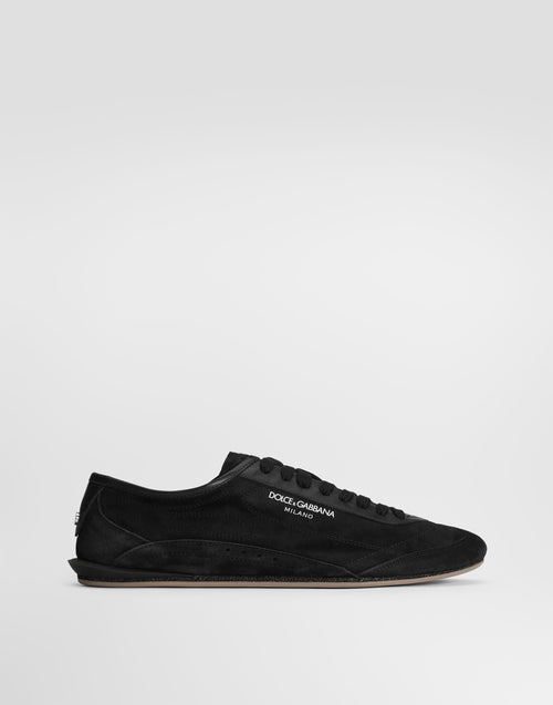 Gimondi Men's Suede Lace-Up Shoes Black