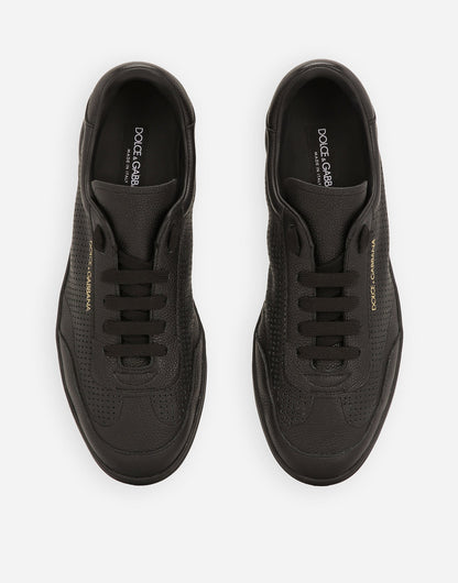 Men's Saint Tropez Sneakers Perforated Calfskin Black
