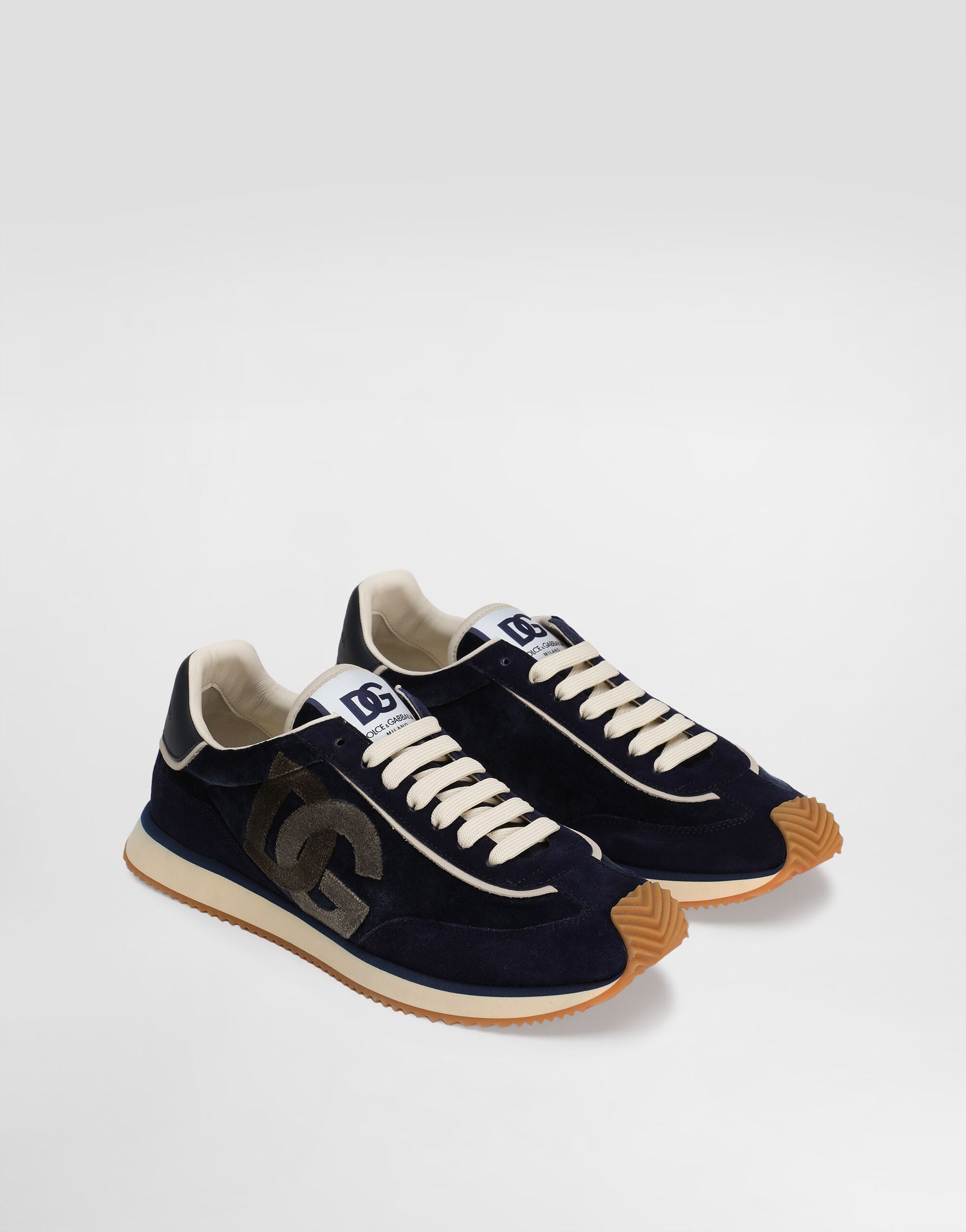 DG Cushion Men's Sneakers Mixed Velvet Calfskin Multicolor