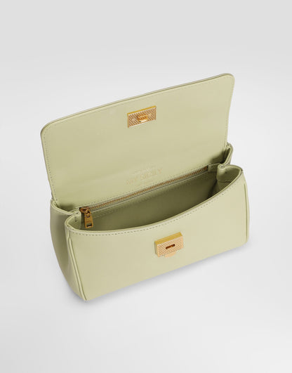 My Sicily Handbag Plongé Calfskin Leather Green Brass-Toned Hardware