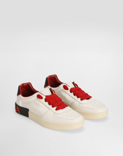 Portofino Nappa Leather Men's Low-Top Sneakers Multicolor