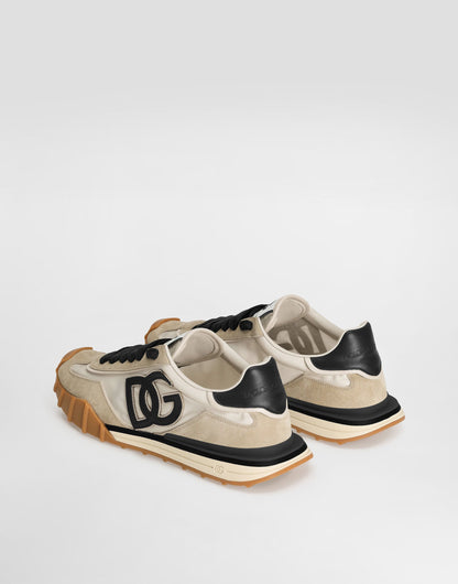DG Athletic Fabric Sneakers with Leather Accents Made in Italy
