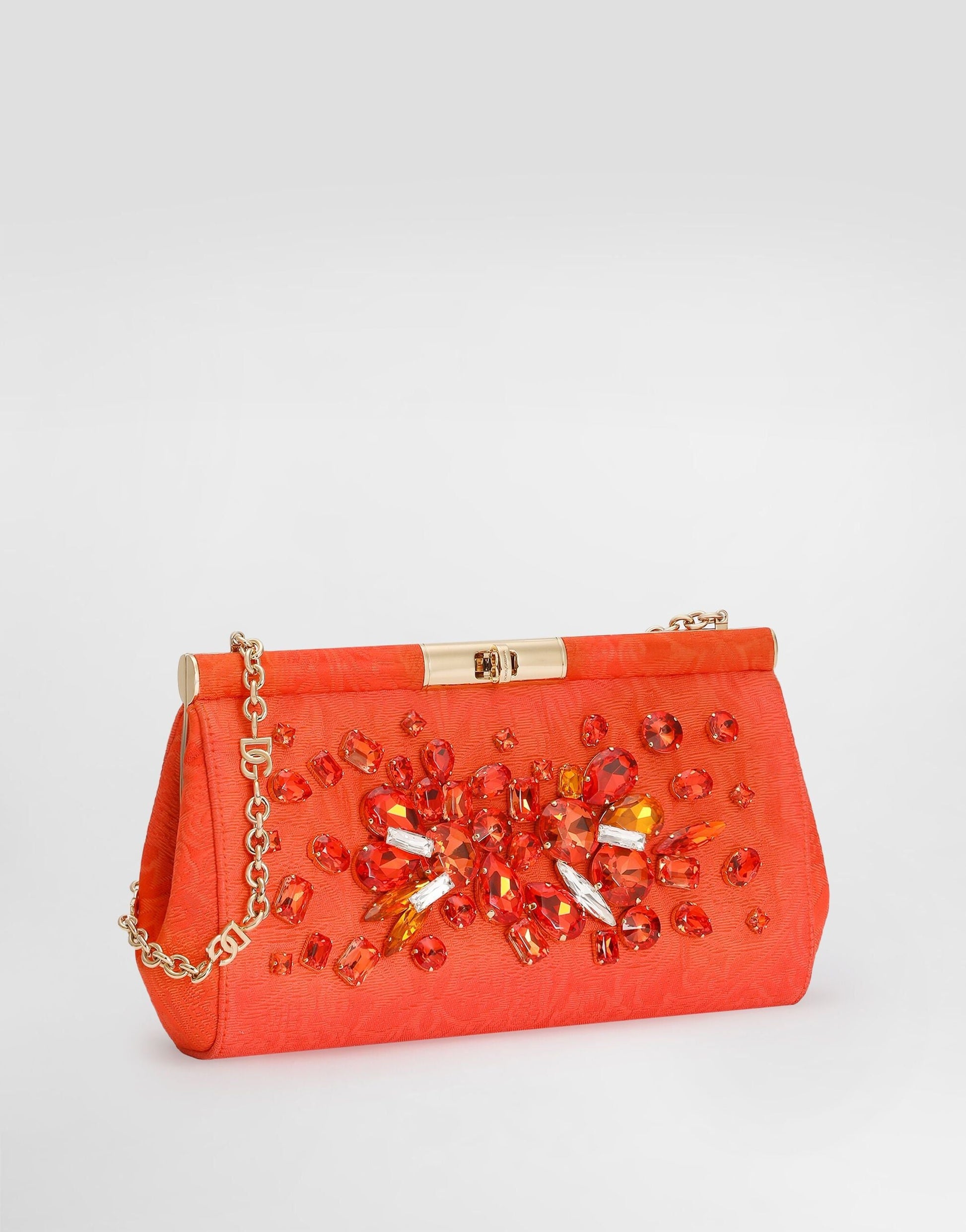 Marlene Shoulder Bag Embroidered Brocade Multicolor Light Gold Hardware