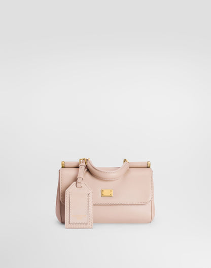 Mini My Sicily Handbag Plongé Calfskin Beige Vintage Brass Hardware
