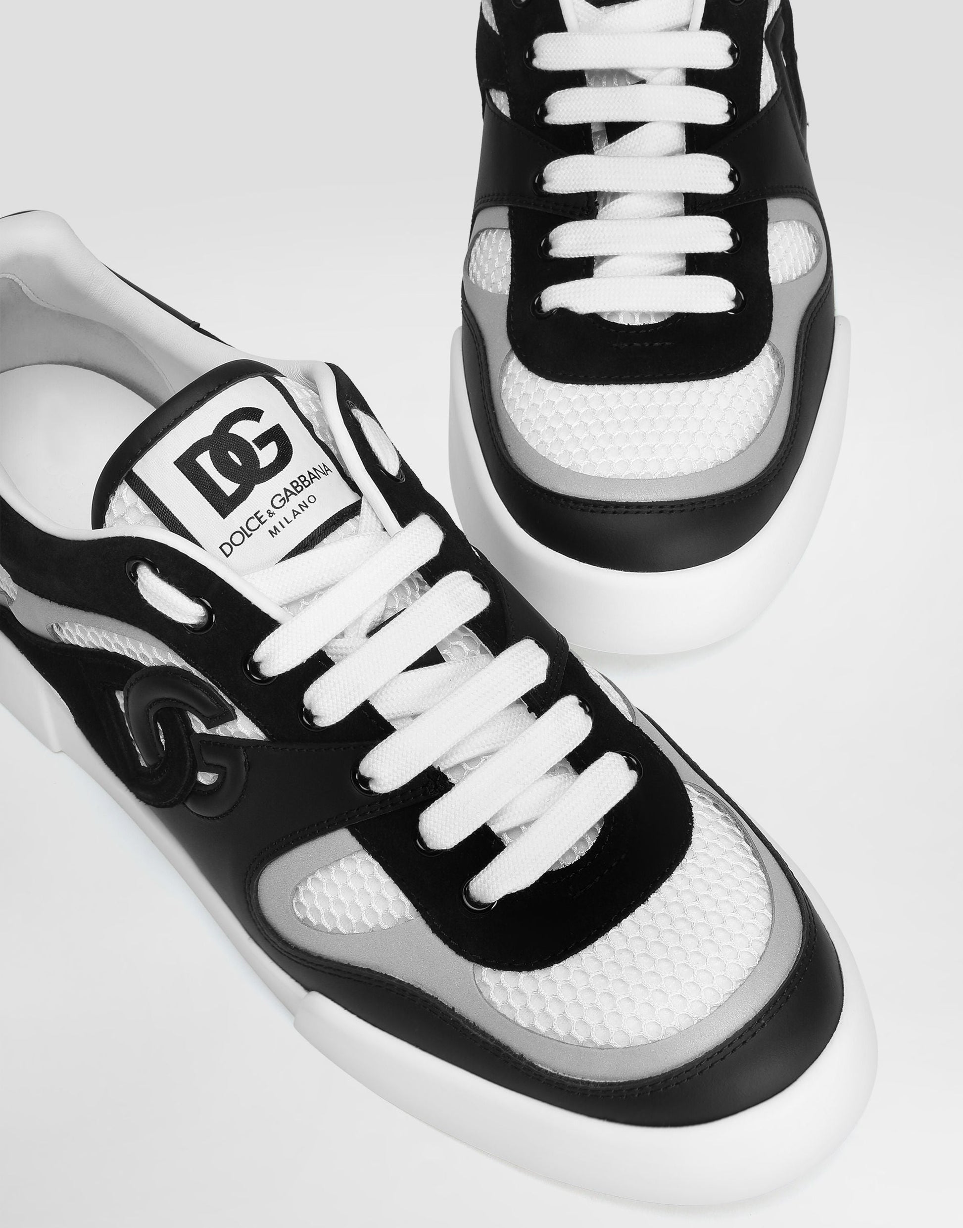 Strobel Portofino Light Calfskin Technical Mesh Sneakers Multicolor