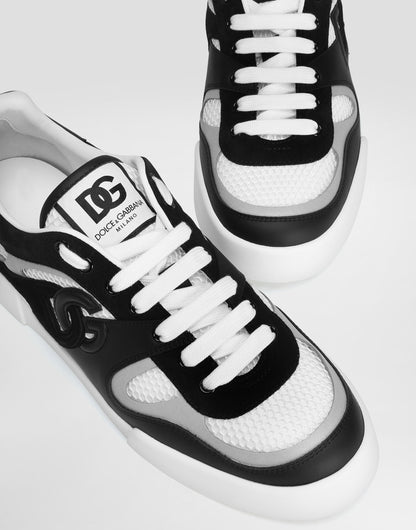 Strobel Portofino Light Calfskin Technical Mesh Sneakers Multicolor