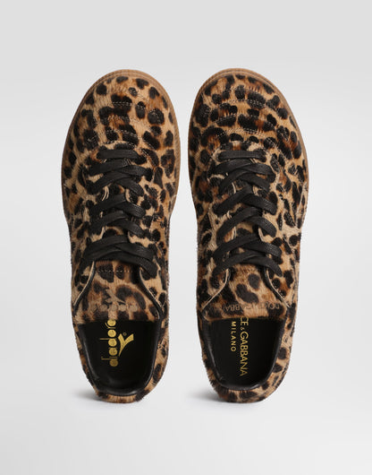 Pony Leo Men's Lace-Up Sneakers Leopard Multicolor