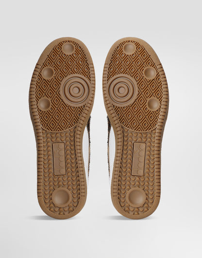Men's Italian Calfskin Sneakers With Laser-Engraved Logos Multicolor