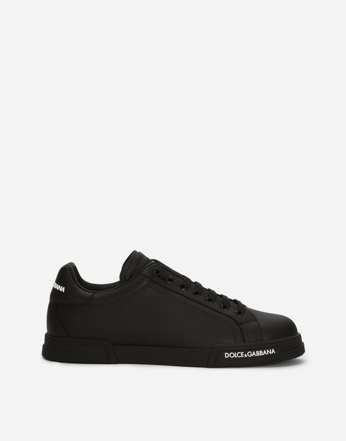 Portofino Calfskin Nappa Sneakers Black Men's