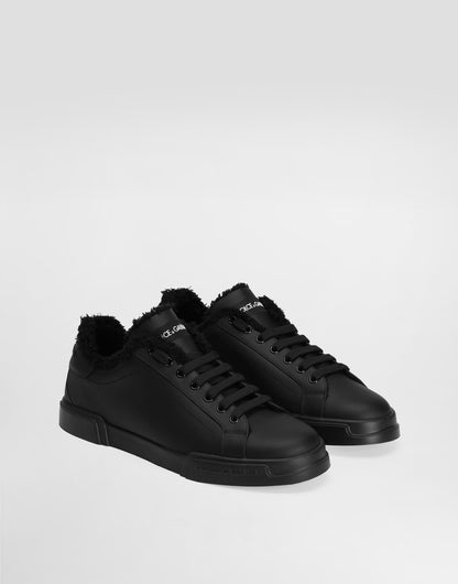 Portofino Light Men's Calfskin Sneakers Black
