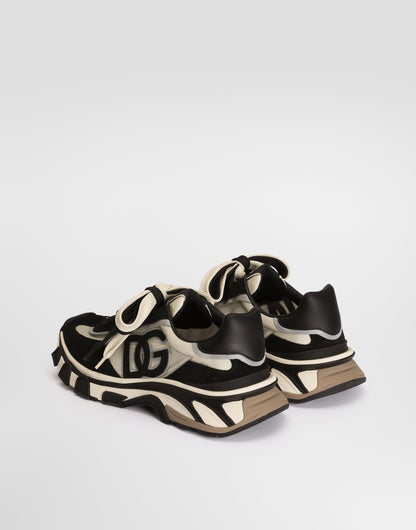 DG Country Road Nylon And Leather Sneakers White