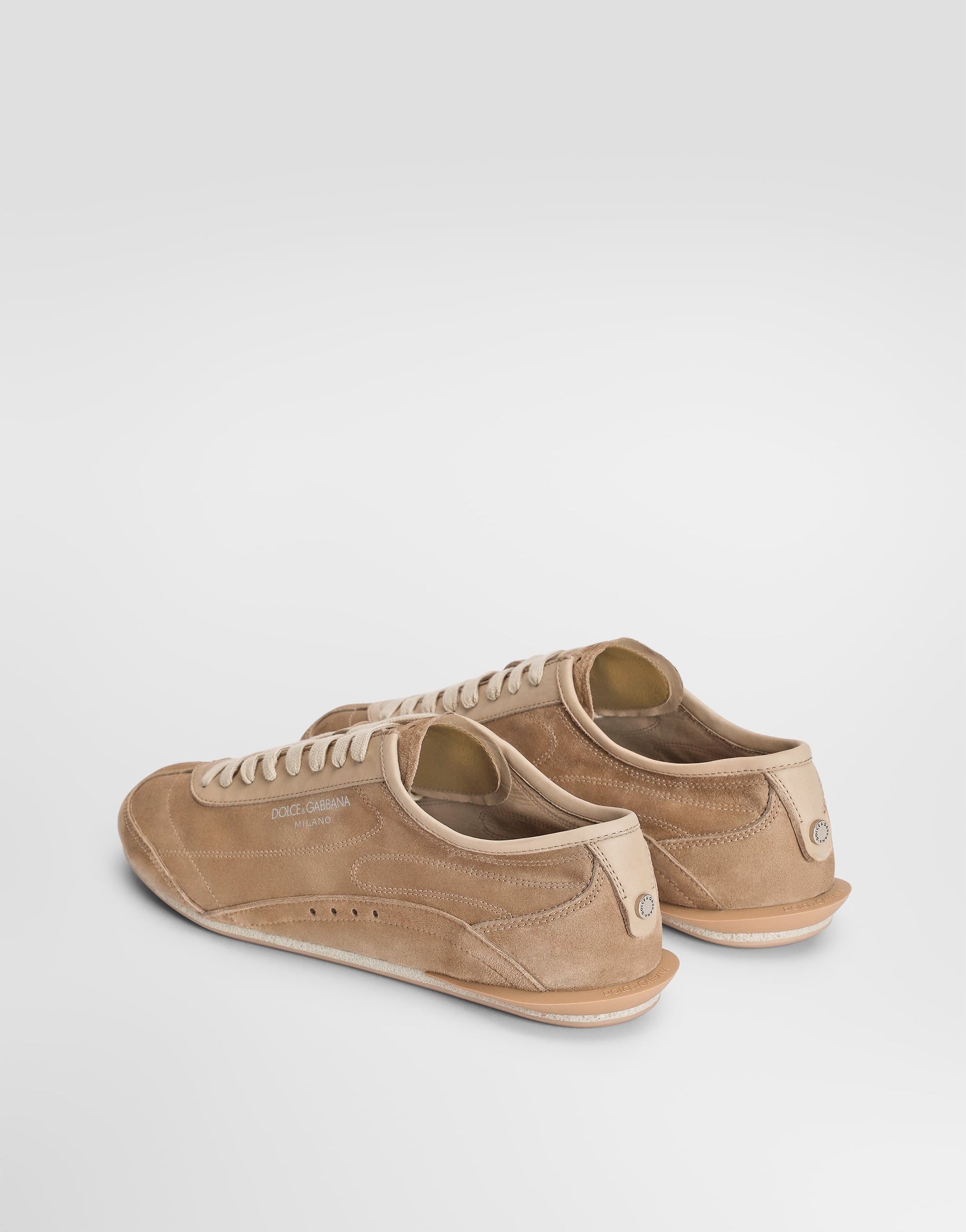 Gimondi Men's Suede Lace-Up Shoes Beige