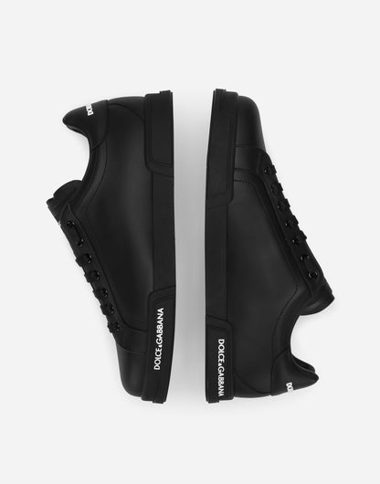 Portofino Calfskin Nappa Sneakers Black Men's