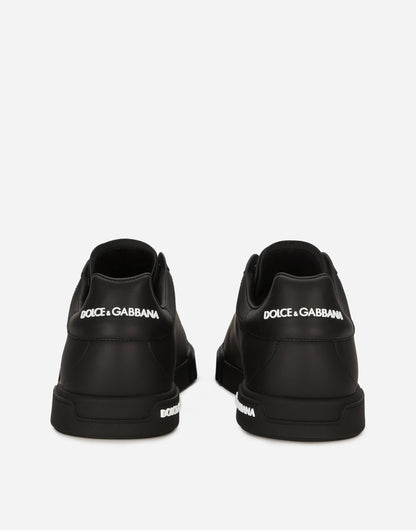 Portofino Calfskin Nappa Sneakers Black Men's