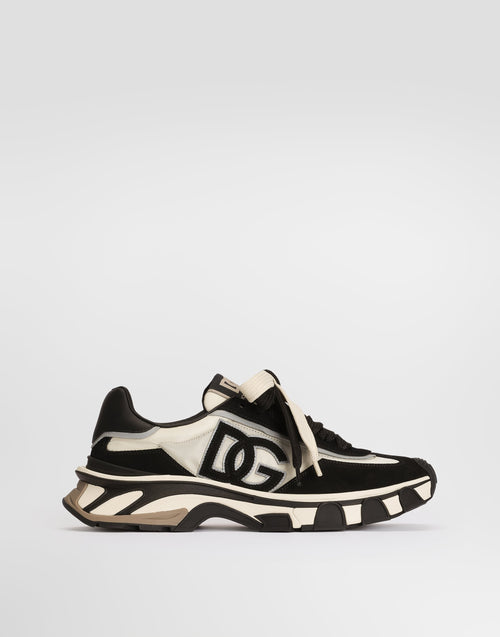 DG Country Road Nylon And Leather Sneakers White