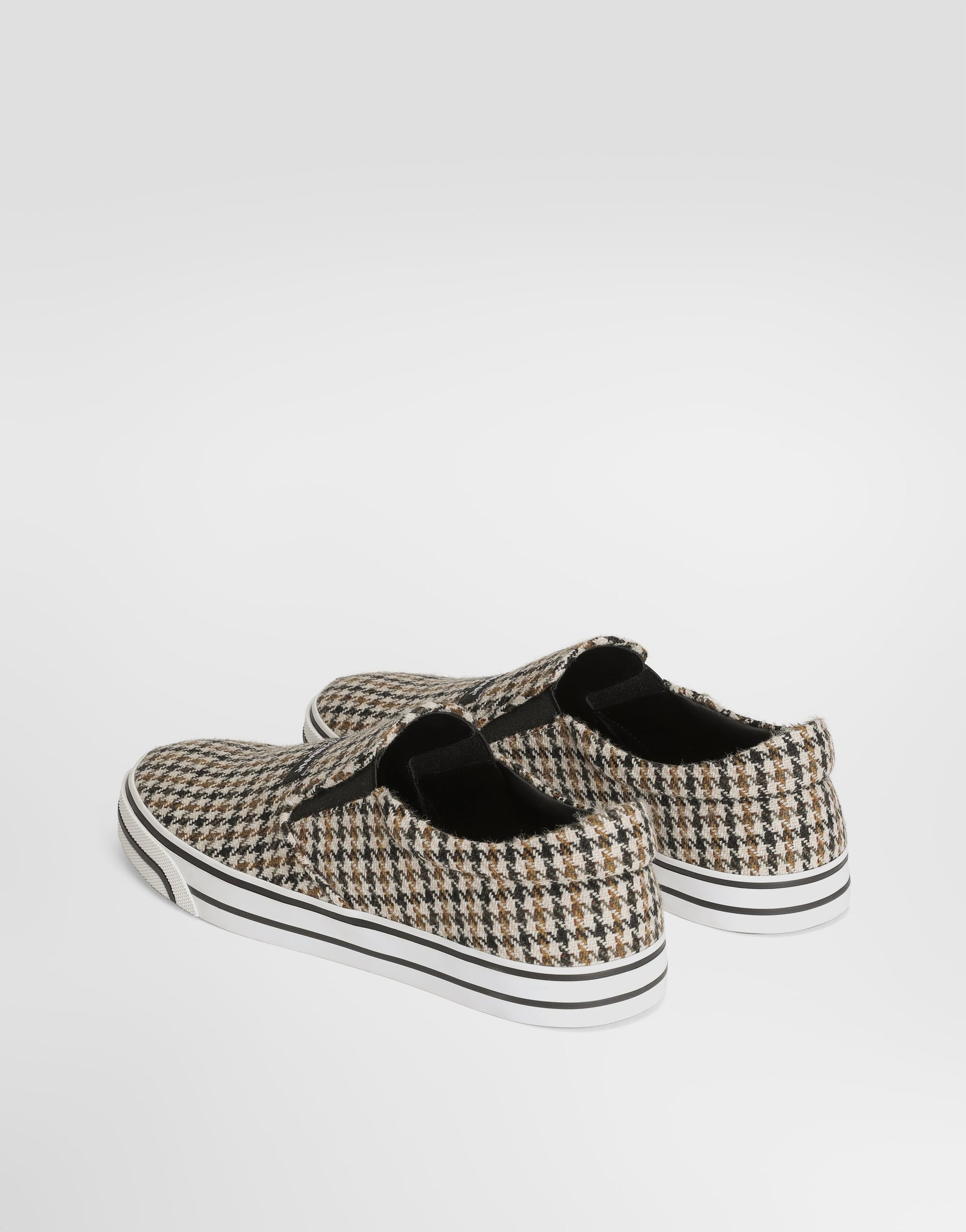 DG Sailing Men's Houndstooth Wool Sneakers in Multicolor