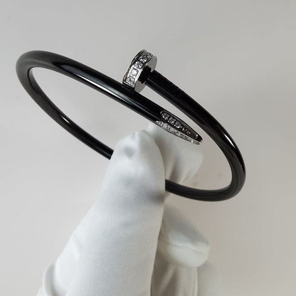 Juste Un Clou Black Ceramic Cubic Zirconia Bracelet