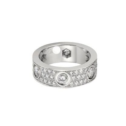 Love 6 Diamonds Paved Ring