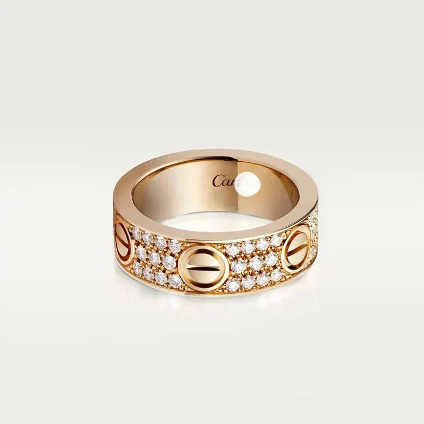 Love 6 Diamonds Paved Ring