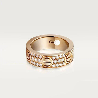 Love 6 Diamonds Paved Ring