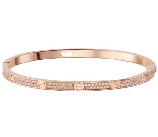 Small Paved Diamonds Love Bracelet Radiant Elegance