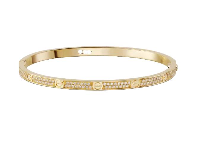 Small Paved Diamonds Love Bracelet Radiant Elegance