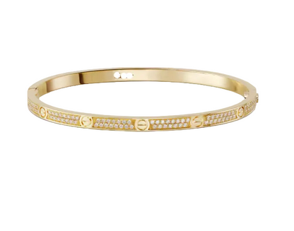Small Paved Diamonds Love Bracelet Radiant Elegance