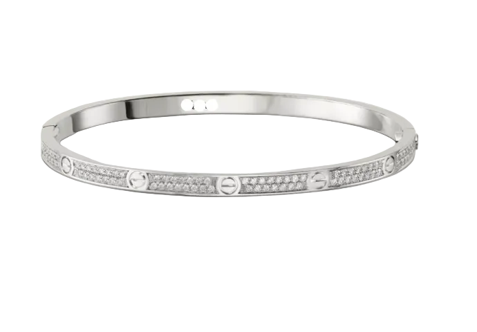Small Paved Diamonds Love Bracelet Radiant Elegance