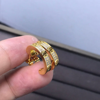 Love PavĂ© Hoop Earrings