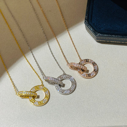 Love PavĂ© Cubic Zirconia Necklace