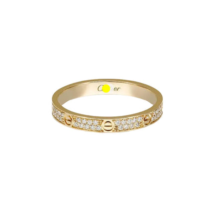 Love PavĂ© Slim Ring