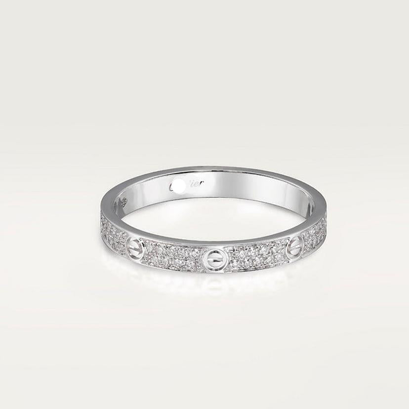 Love PavĂ© Slim Ring