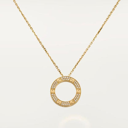 Love Paved Cubic Zirconia Necklace