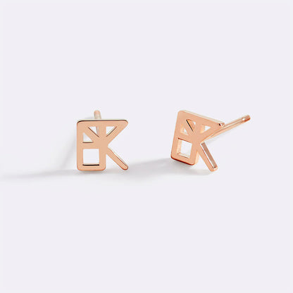 Personalized Monogram Name Stud Earrings