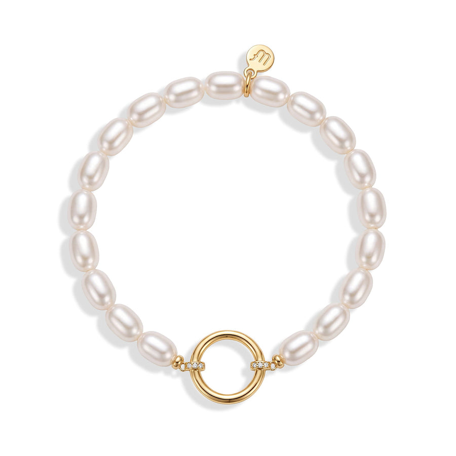 Pearl Charm Keeper Bracelet
