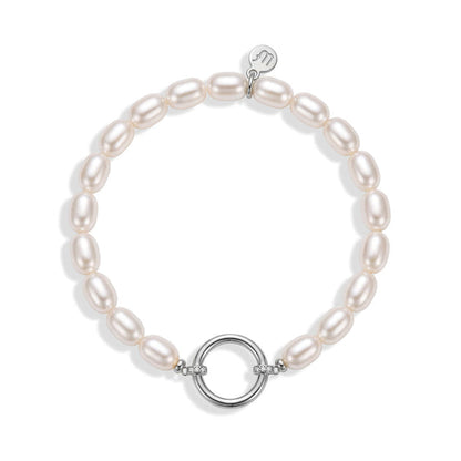 Pearl Charm Keeper Bracelet
