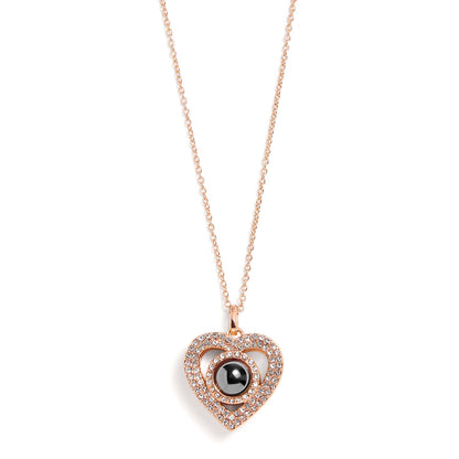 Personalized PavĂ© Heart Necklace