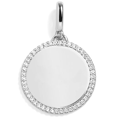 PavĂ© Engravable Circle Charm