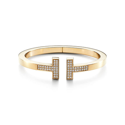 T Open Square Cubic Zirconia Bracelet