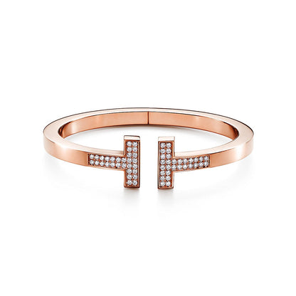 T Open Square Cubic Zirconia Bracelet