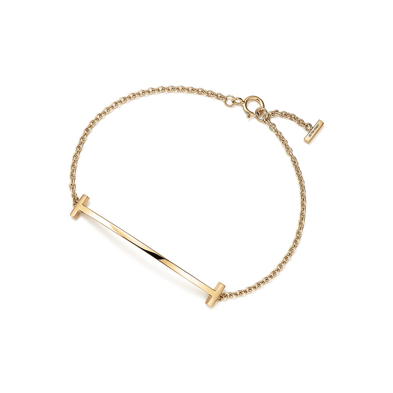 T Smile Curved Cubic Zirconia Bracelet