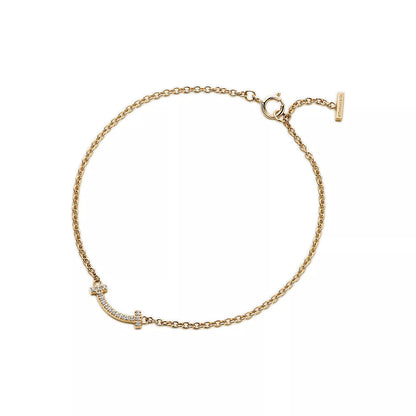 T Smile Cubic Zirconia Bracelet