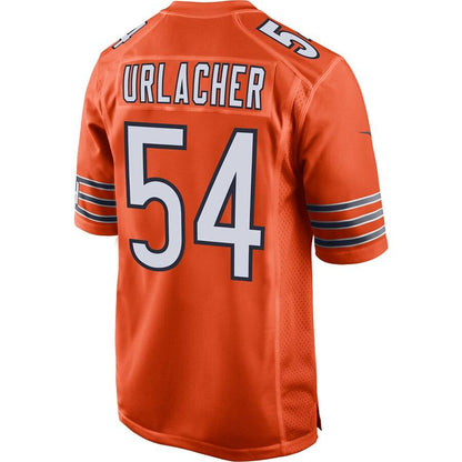 Men's Chicago Bears Brian Urlacher Orange 100th Season Retired Game Jersey